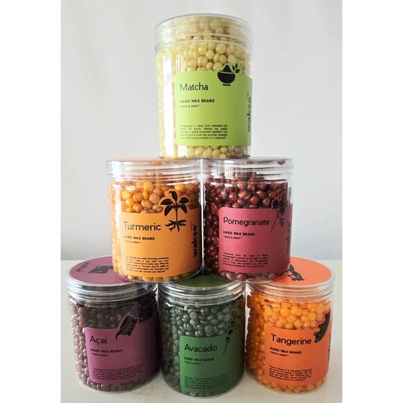 Wakse Botanicals At Home Wax Kit Face with 6 Tubs Wakse, Applicators and Tub NIB - Picture 4 of 8